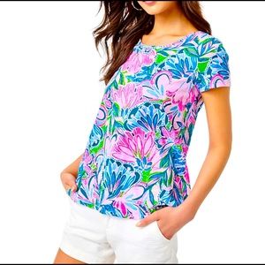 Lilly Pulitzer Tops, Lilly Pulitzer Etta Scoop Neck Top, Size S